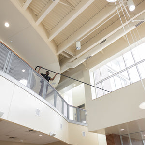 High dusting from a mezzanine with a GoHigh carbon fiber pole and backpack vacuum