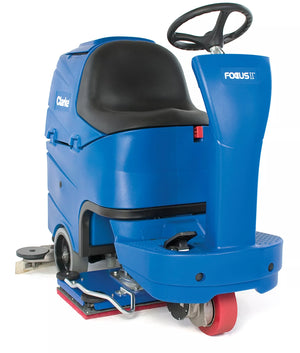 Clarke Focus II, Rider Floor Scrubber, 26" or 28", 21 Gallon, Battery, Boost (Orbital), 3 Year Warranty