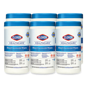 Clorox Healthcare® Bleach Germicidal Wipes (6" x 5" | 150 Wipe Canisters) - Case of 6