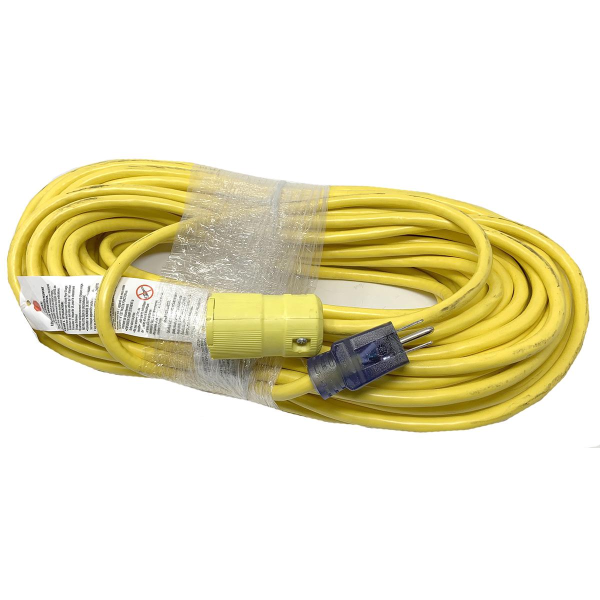 100 Ft., 12/3 Sjtw, 300 Volt Extension Cord, Yellow, Female Twist-Lock Included