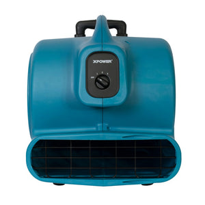 XPOWER X-830H 1 HP Air Mover w/ Telescopic Handle & Wheels