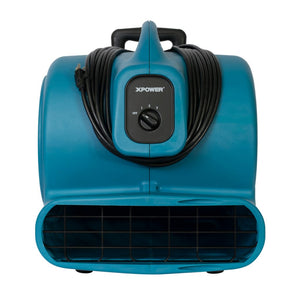XPOWER X-830H 1 HP Air Mover w/ Telescopic Handle & Wheels