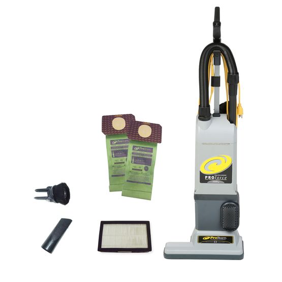 107252 | ProTeam® ProForce® 1500X | Upright Vacuum | 15" |  Bagged | Dual Motor | HEPA | With Tools | 3 Year Warranty