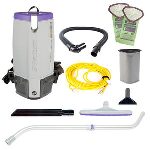 Proteam Supercoach Pro 10QT | Backpack Vacuum | 12lbs | Electric | With Tools | HEPA | 3 Year Warranty