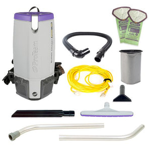 Proteam Supercoach Pro 10QT | Backpack Vacuum | 12lbs | Electric | With Tools | HEPA | 3 Year Warranty