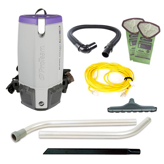 Proteam Supercoach Pro 6QT, Backpack Vacuum, 11.6lbs, Electric, With Tools, HEPA, 3 Year Warranty