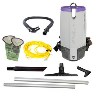 Proteam Supercoach Pro 10QT | Backpack Vacuum | 12lbs | Electric | With Tools | HEPA | 3 Year Warranty