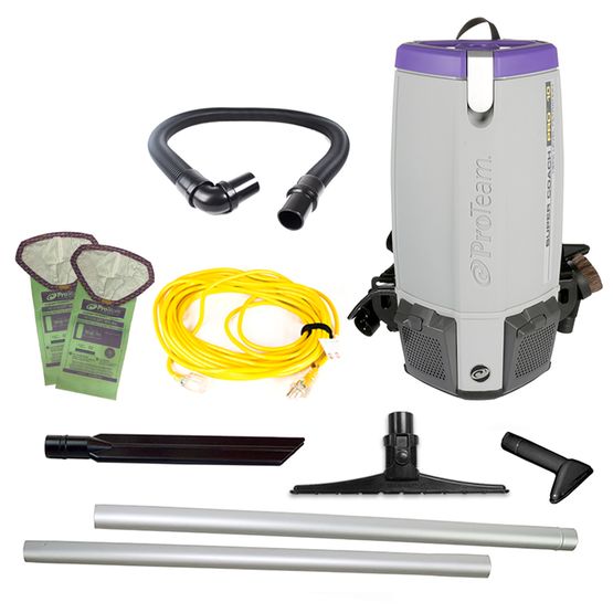 Proteam Supercoach Pro 6QT, Backpack Vacuum, 11.6lbs, Electric, With Tools, HEPA, 3 Year Warranty