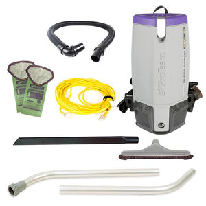 Proteam Supercoach Pro 10QT | Backpack Vacuum | 12lbs | Electric | With Tools | HEPA | 3 Year Warranty