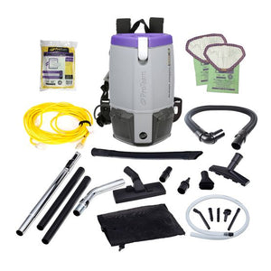Proteam Supercoach Pro 6QT, Backpack Vacuum, 11.6lbs, Electric, With Tools, HEPA, 3 Year Warranty