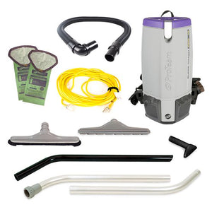Proteam Supercoach Pro 10QT | Backpack Vacuum | 12lbs | Electric | With Tools | HEPA | 3 Year Warranty