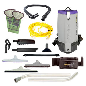 Proteam Supercoach Pro 10QT | Backpack Vacuum | 12lbs | Electric | With Tools | HEPA | 3 Year Warranty
