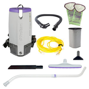 Proteam Supercoach Pro 10QT | Backpack Vacuum | 12lbs | Electric | With Tools | HEPA | 3 Year Warranty