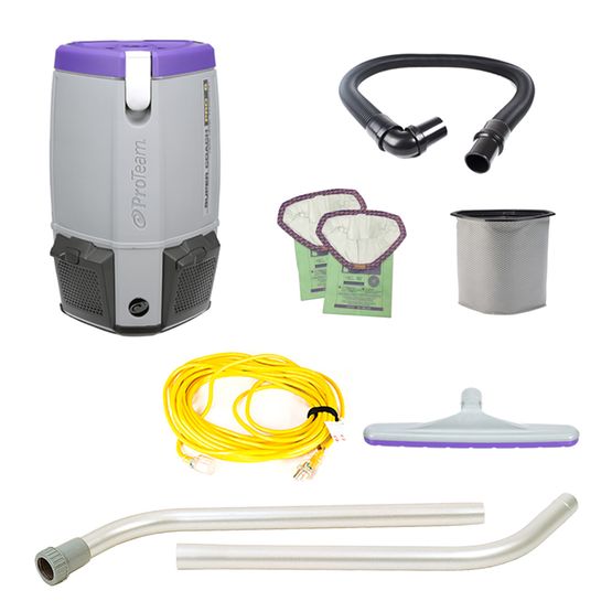 Proteam Supercoach Pro 6QT, Backpack Vacuum, 11.6lbs, Electric, With Tools, HEPA, 3 Year Warranty