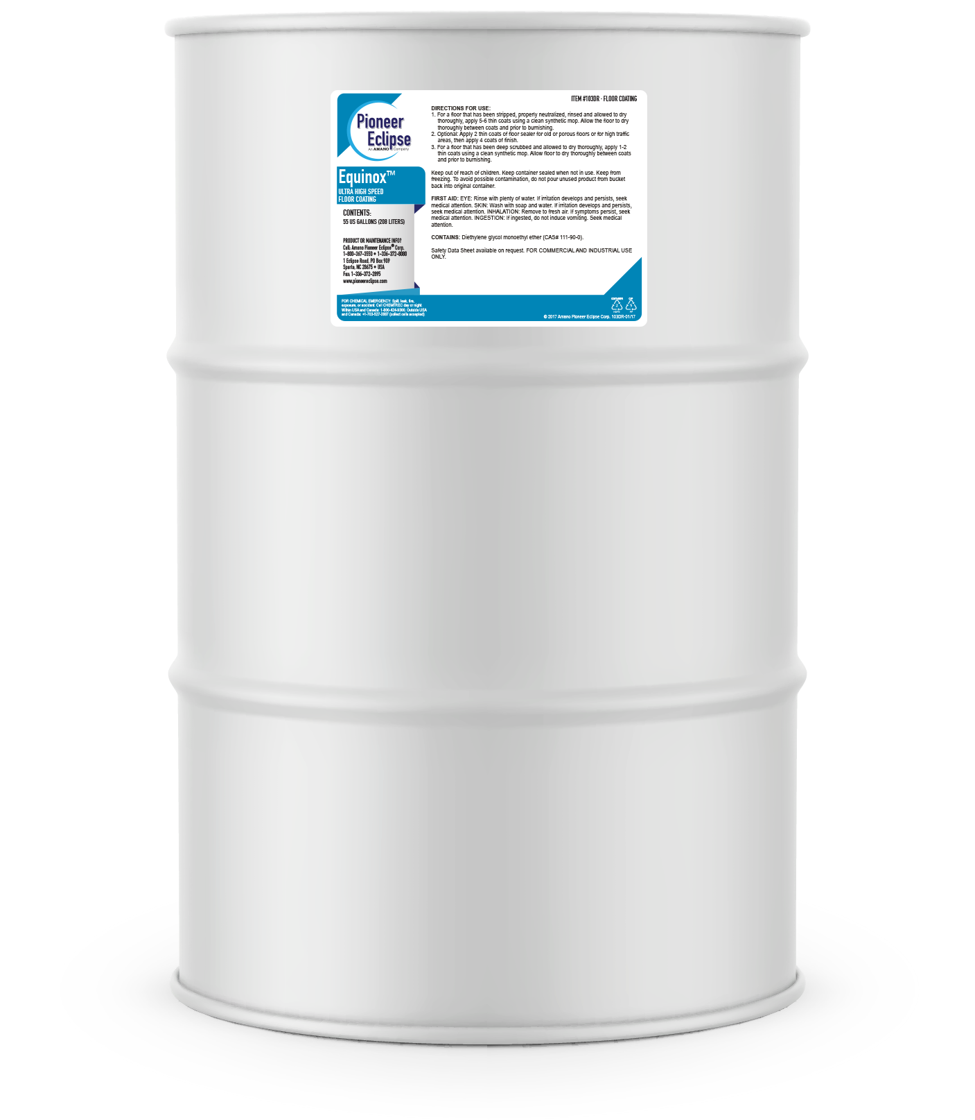 103DR | Pioneer Eclipse Equinox™ | Ultra High Speed Floor Coating | 55 Gallon Drum