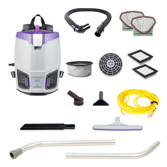 ProTeam GoFit 3QT Backpack Vacuum with 2-Piece Wand Kit
