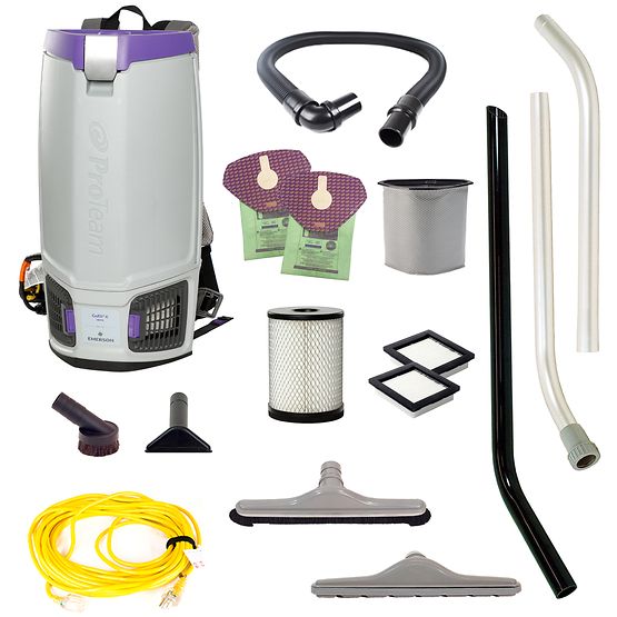 107766 | Proteam GoFit 6 HEPA | Backpack Vacuum | 10 QT | 13.3lbs | Mold and Remediation Kit | 3 Year Warranty
