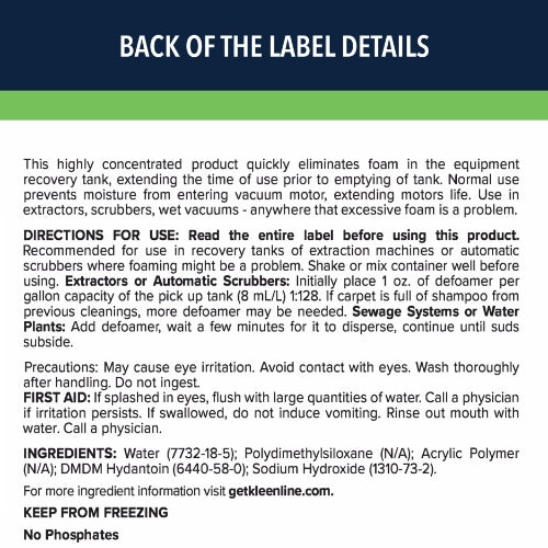 KleenLine™ Pro Defoamer – 1 Gallon (Case of 4)