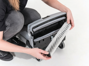 Advance SC100, Floor Sweeper-Scrubber, 12", .8 Gallon, Electric, Forward and Reverse, Cylindrical, 3 Year Warranty