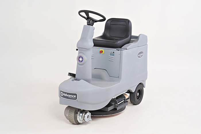 Advance Advolution 2710, Floor Burnisher, 27", 1600 RPMs, Ride On, Battery, Dust Control, 3 Year Warranty