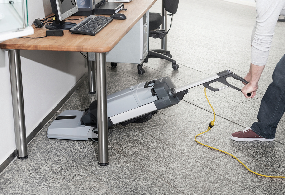 Advance SC100, Floor Sweeper-Scrubber, 12", .8 Gallon, Electric, Forward and Reverse, Cylindrical, 3 Year Warranty