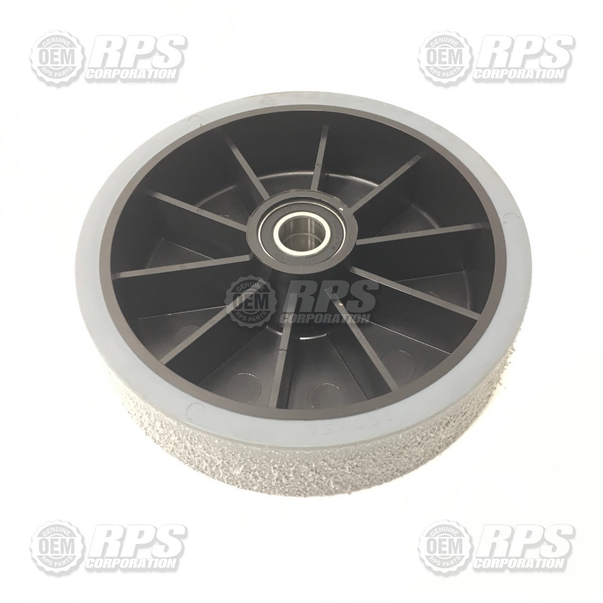 FactoryCat/Tomcat 260-6181, Tire, Grey, Poly, 8 OD x 2 W w/ Bearing