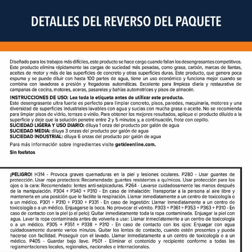 KleenLine™ Pro Heavy Duty Degreaser NB – 1 Gallon (Case of 4)