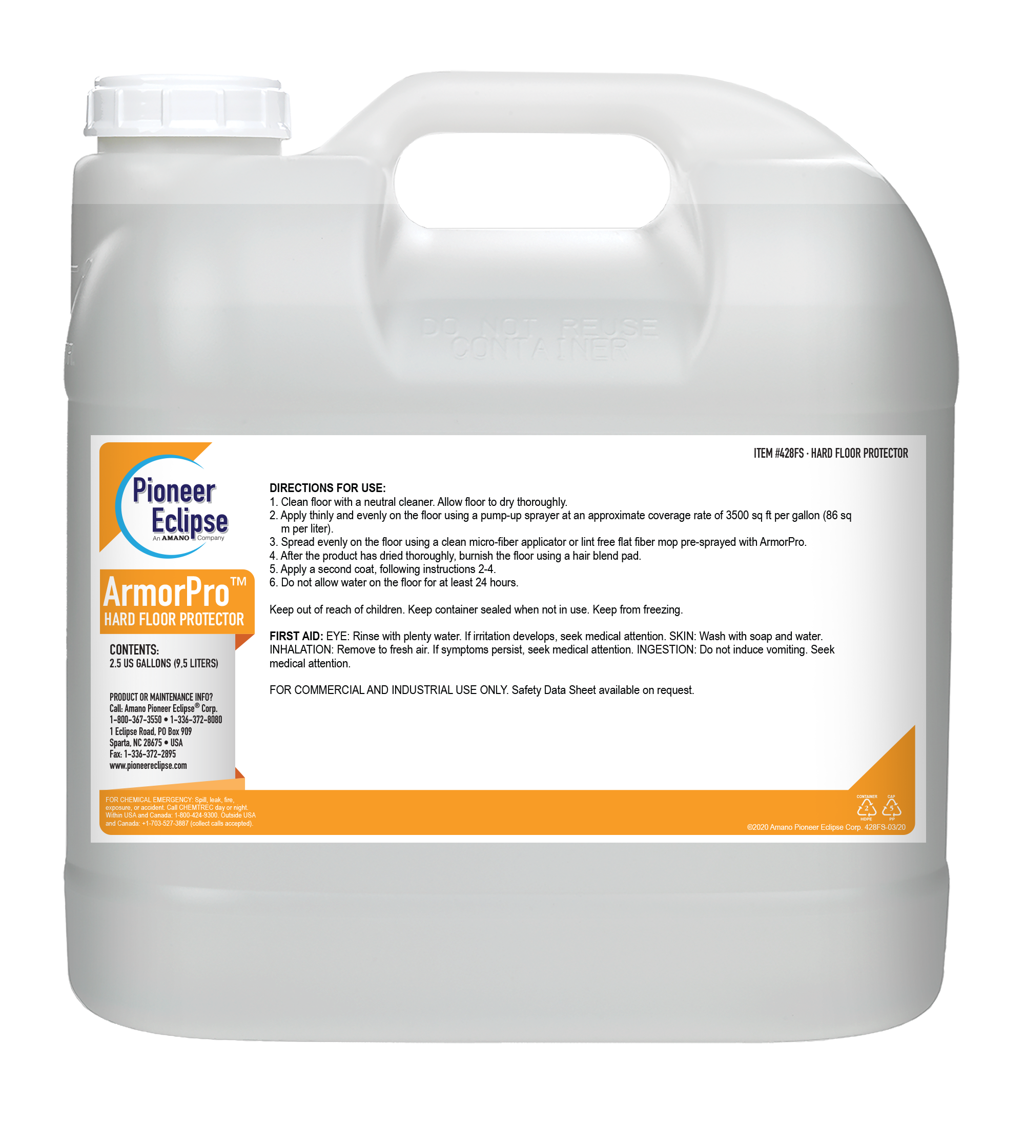 428FS | Pioneer Eclipse ArmorPro™ | Hard Floor Protector | 2 X 2.5 Gallons