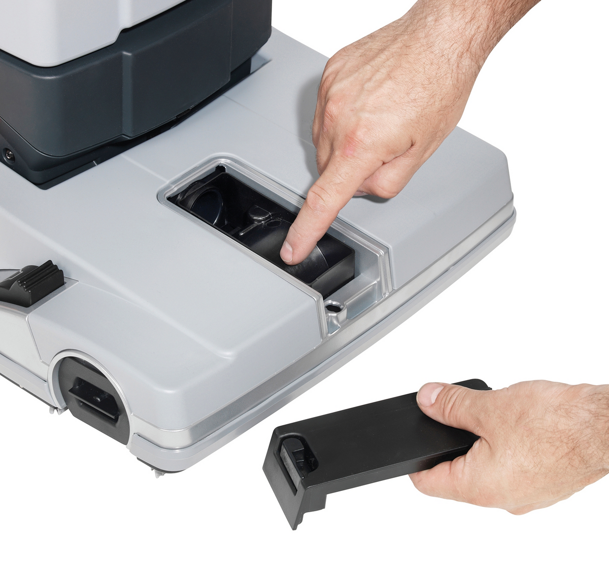 Advance SC100, Floor Sweeper-Scrubber, 12", .8 Gallon, Electric, Forward and Reverse, Cylindrical, 3 Year Warranty