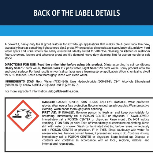 KleenLine™ Pro Rescue Grout & Tile Renewer – 1 Gallon (Case of 4)