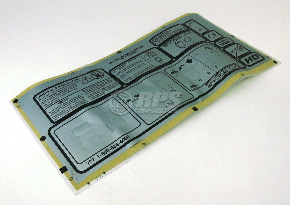 FactoryCat/Tomcat 7-150D, Decal,Walk Behind Scrubber Miscellaneous