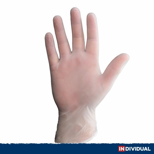 INDCLV3MD , Gloves, Medium Size, Clear, Powder-Free Vinyl Gloves, 3ML, QTY 1000