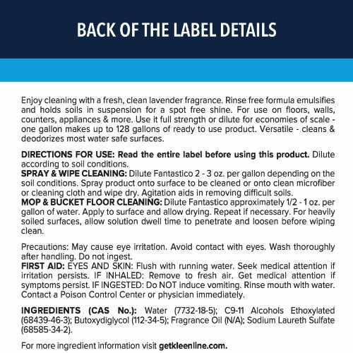 KleenLine™ Pro FANTASTICO All Purpose Cleaner – 1 Gallon (Case of 4)