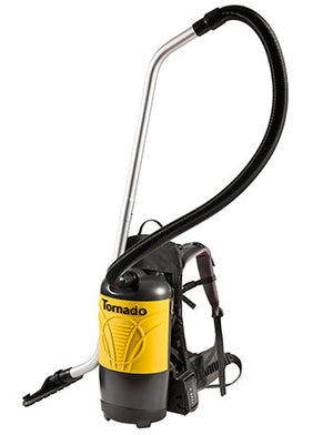Tornado Pac-Vac 6 | Backpack Vacuum | 6QT | Battery | 19lbs | HEPA | With Tools | Battery | 4 Year Parts 1 Year Battery Warranty