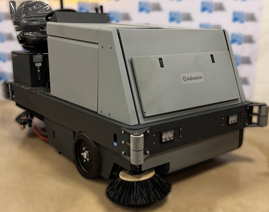 Advance 7765, Rider Floor Sweeper-Scrubber, 40", 100 Gallon, Propane, Cylindrical, 6/1/1 Warranty