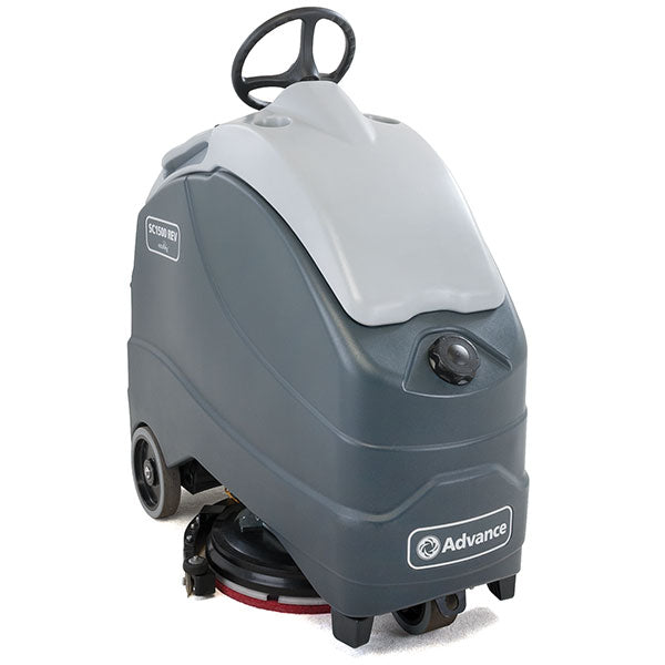 Advance SC1500, Floor Scrubber, 20", 12 Gallon, Stand On, Battery, Rev, 3 Year Warranty