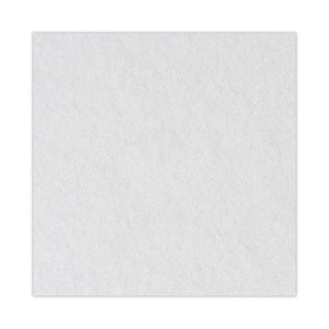 Polishing Floor Pads, 17" Diameter, White, 5/carton