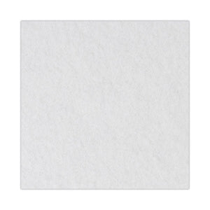 Polishing Floor Pads, 18" Diameter, White, 5/carton
