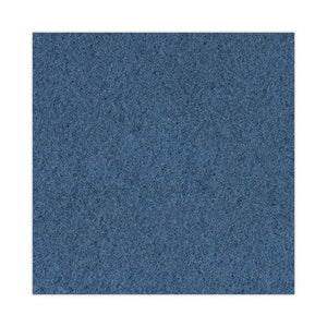 Scrubbing Floor Pads, 20" Diameter, Blue, 5/carton