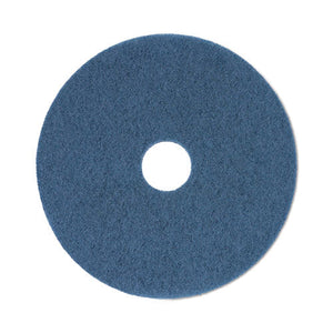 Scrubbing Floor Pads, 20" Diameter, Blue, 5/carton
