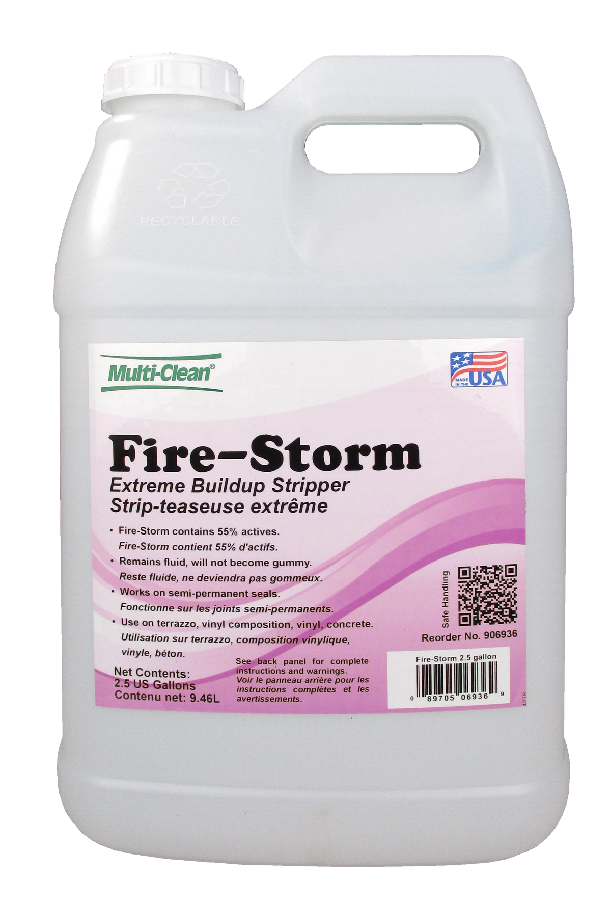 906935, Multi-Clean Fire Storm, Super Strength Stripper, 12 X 2.5 Gallons