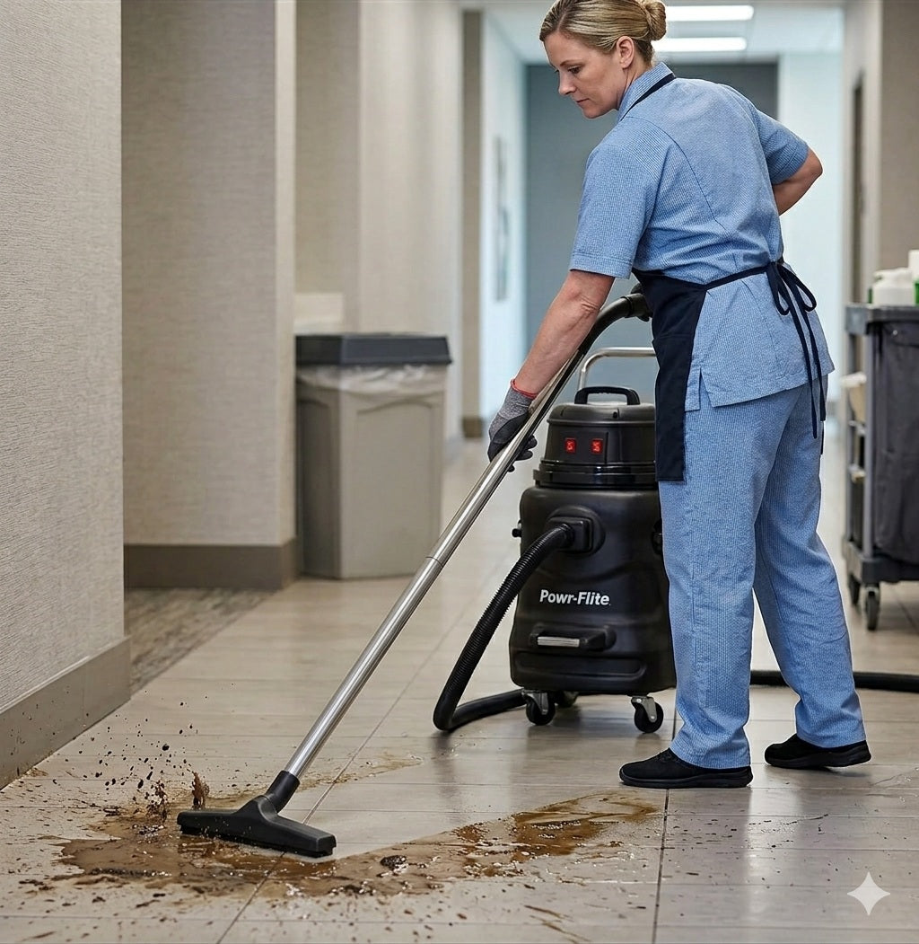 Powr Flite PF58, Wet Dry Vacuum, Shop Vac, 20 Gallon, 192CFM, Dual 1.6HP Motors, With Tool Kit