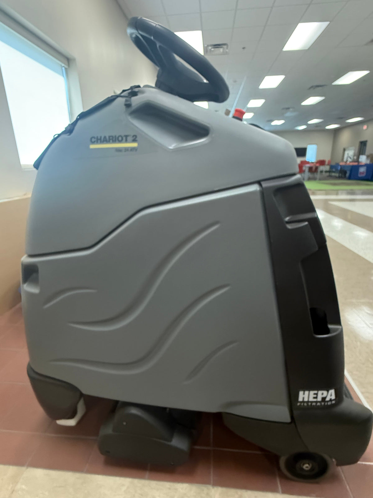 Karcher Windsor Chariot iVac 24, Wide Area Vacuum, 24", Ride On, Battery, With Tools, HEPA, Demo Unit