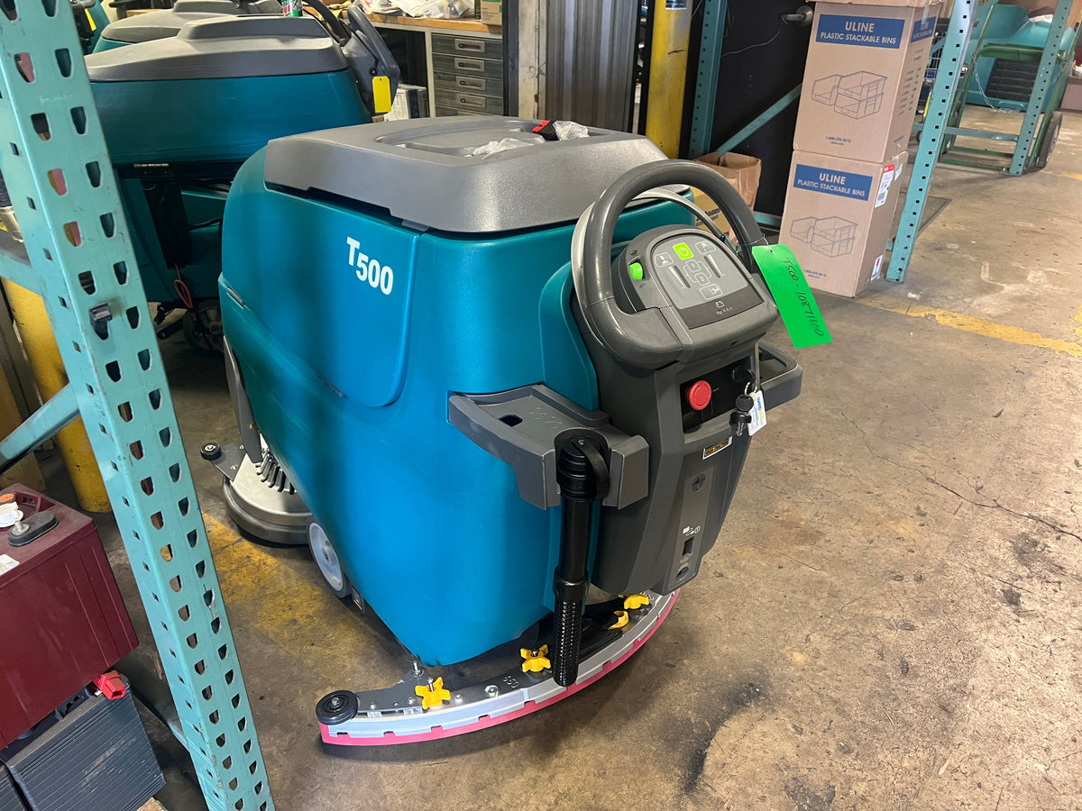 Refurbished, Tennant T500, Walk Behind Floor Scrubber, 28", 22.5 Gallon, Battery, Self Propel, Disk, 9/1/1 Warranty