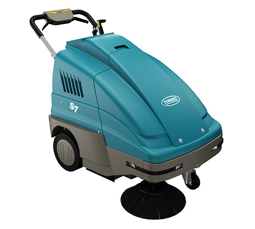 1251272 | Tennant S7 | Floor Sweeper | 28" | 12 Gallon Hopper | Battery | Self Propel | 1 Year Warranty