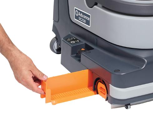 Advance SC250, Floor Sweeper-Scrubber, 13", 1.6 Gallon, Brush Assisted, Lithium, Cylindrical, 3 Year Warranty