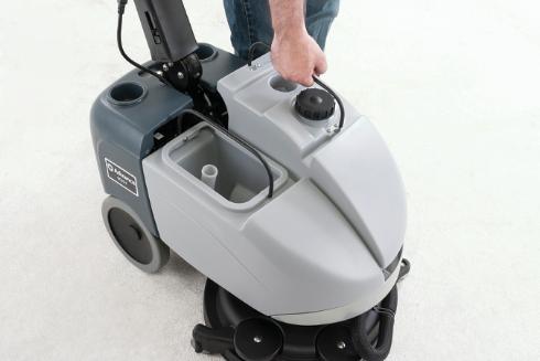 Advance SC351, Walk Behind Floor Scrubber, 14", 2.5 Gallon, Battery, Pad Assist, Forward and Reverse, Disk, 3 Year Warranty, 9087342020