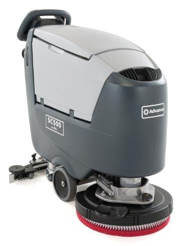 Advance SC500, Walk Behind Floor Scrubber, 20", 12 Gallon, Lithium, Self Propel, Disk, 3 Year Warranty