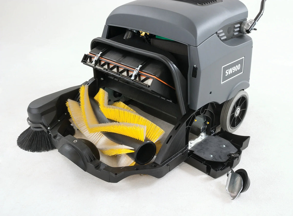 Advance SW900, Floor Sweeper, 41", 15 Gallon Hopper, Battery, Self Propel, Dual Side Broom, 3 Year Warranty