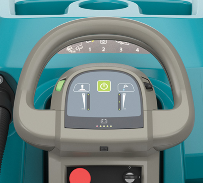 Tennant T500e, Floor Sweeper-Scrubber, 28", 22.5 Gallon, Battery, Self Propel, Cylindrical, 3 Year Warranty